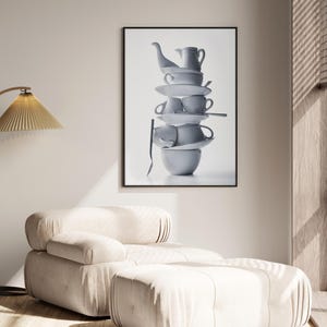 Piatti in porcellana - Collezione Delicate Balance, arredamento minimalista estetico per la casa, poster giclée ecologico, arte murale fine art