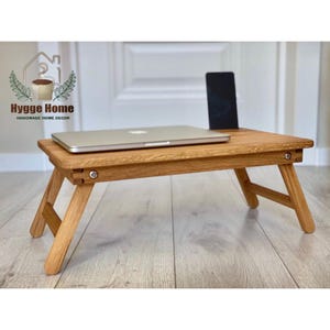 Soporte de madera para portátil, soporte para portátil, regalo para autónomos, organizador de escritorio, escritorio de madera para portátil, escritorio portátil, soporte de madera para portátil, mesa para portátil