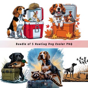 Hunting Dog Cooler PNG Bundle: Camo Sublimation Designs (Digital Download