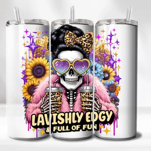Bundle of 2 Snarky Skeleton 20 oz Tumbler Wrap Sublimation, Snarky PNG, Funny Skeleton PNG Digital Download of Cute Skeleton PNG