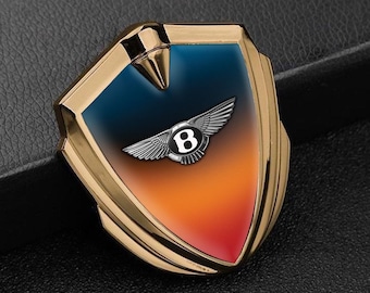 Metal Car Emblem with Silicone Logo Bentley – Stylish Auto Decoration, Size 60/65mm