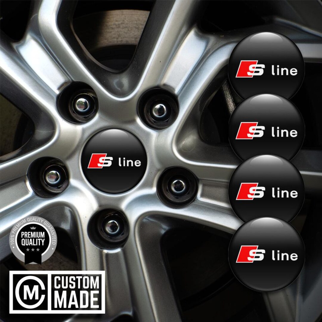 Wheel Hub Cap Stickers S Line Design - Set 4/ Stylish Decoration for ...