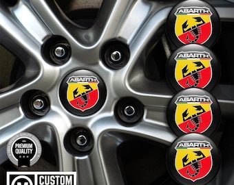 Wheel Hub Cap Stickers Abarth Design - set 4/ Stylish Decoration for your Rims / Wheel accessories