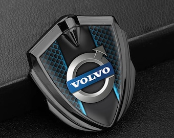 Metal Car Emblem with Silicone Logo Volvo – Stylish Auto Decoration, Weather-Resistant Badge, Size 60/65mm
