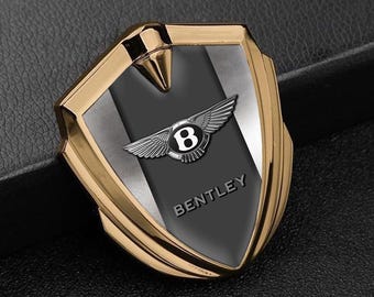 Metal Car Emblem with Silicone Logo Bentley – Stylish Auto Decoration, Size 60/65mm