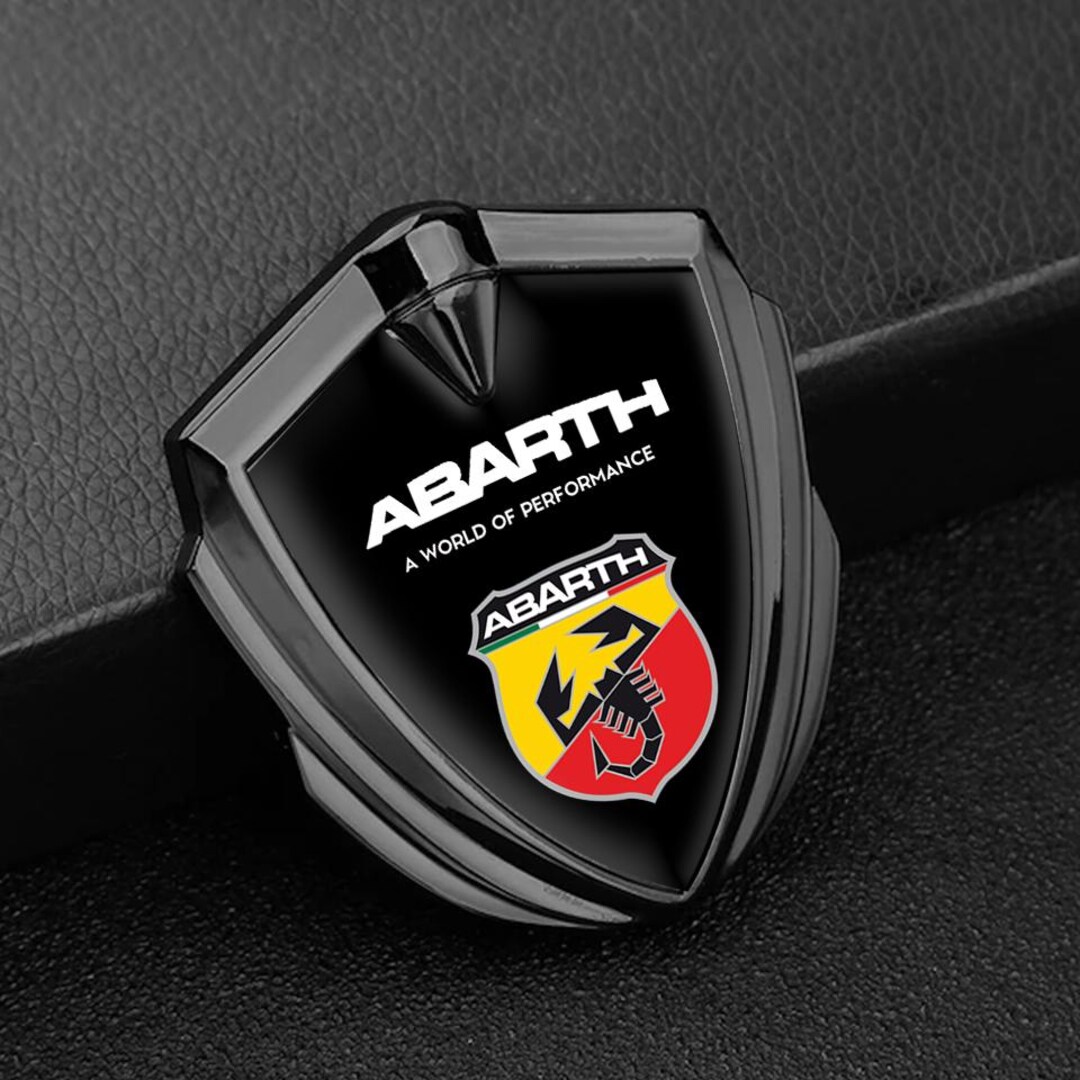 Dope Emblems Metal Car Emblem With Silicone Logo Abarth – Stylish Auto Decoration ...