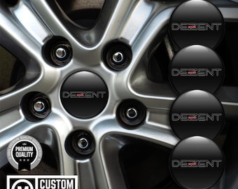 Wheel Hub Cap Stickers Dezent Design - set 4/ Stylish Emblem Decoration for your Rims / Decals Wheel accessories