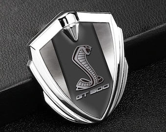 Metal Car Emblem with Silicone Logo Shelby – Stylish Auto Decoration, Weather-Resistant Badge, Size 60/65mm