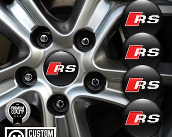 Wheel Hub Cap Stickers RS Design - set 4/ Stylish Decoration for your Rims / Wheel accessories