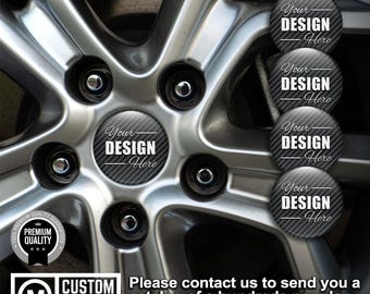 Custom Wheel Hub Cap Stickers – Your Logo or Design / All Size Emblems