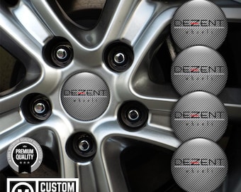 Wheel Hub Cap Stickers Dezent Design - set 4/ Stylish Emblem Decoration for your Rims / Decals Wheel accessories