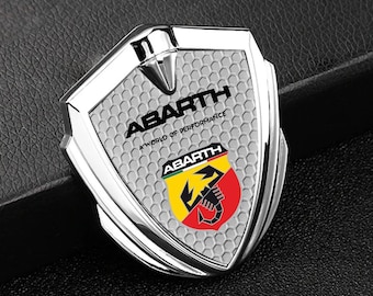 Metal Car Emblem with Silicone Logo Abarth – Stylish Auto Decoration, Size 60/65mm