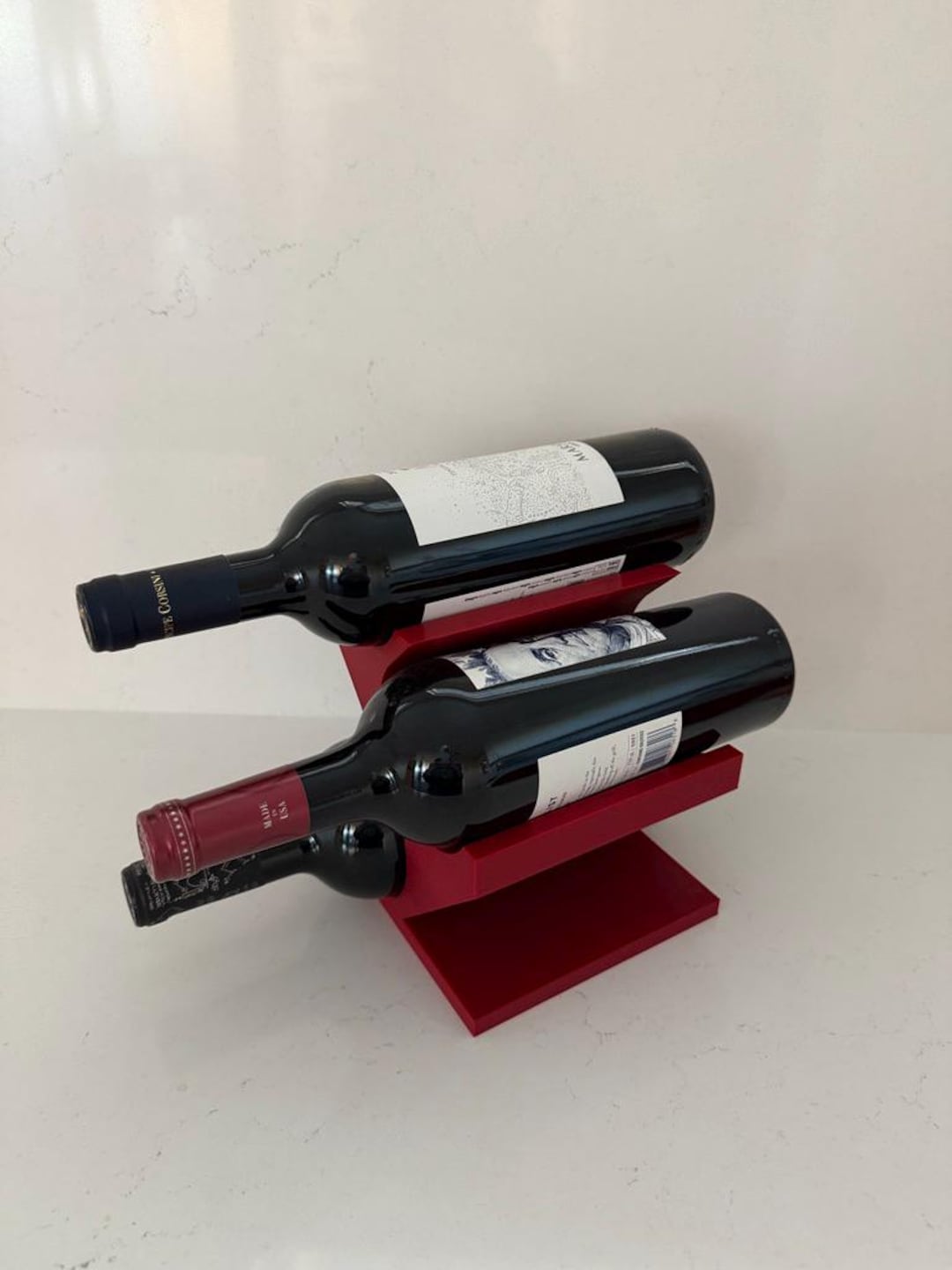 Wine Rack 3l Modern Wine Rack - 3 Bottle - Etsy