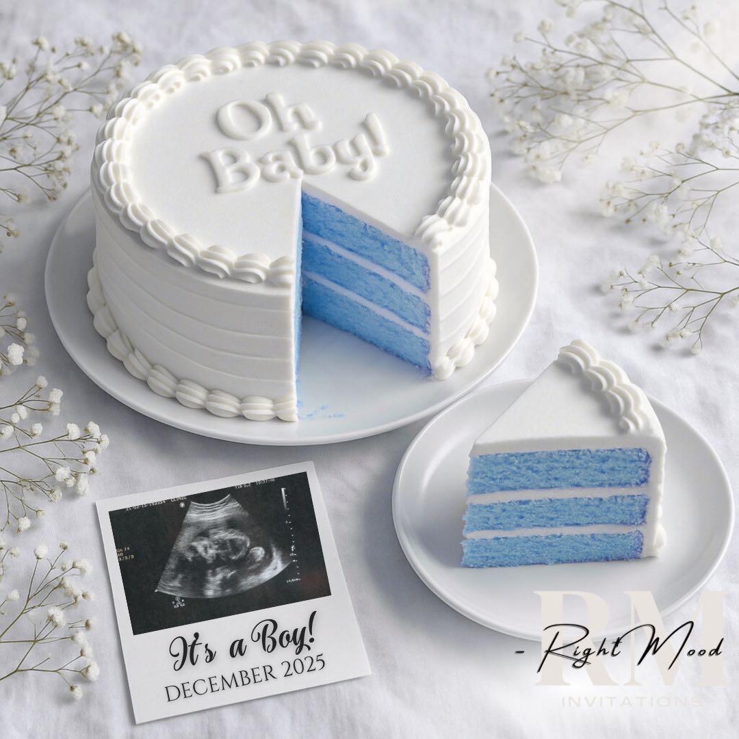 Tortenaufsatz Für Gender Reveal – 'He Or She' In Blau/rosa, Mit 6 Cupcake-Aufsätzen, Glitzernd