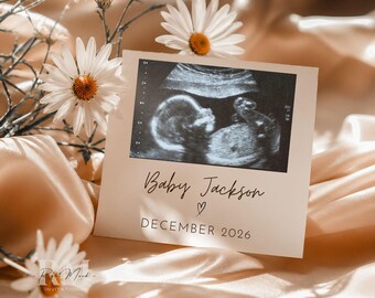 Announcing Pregnancy Online, Baby Announcement Template, Ultrasound Reveal on Social Media, Editable Digital Download
