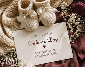 Father's Day Pregnancy Announcement Canva Template, Editable Baby Reveal to Husband, New Dad Gift, Social Media Post