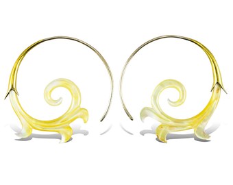 Ivy Spirals - S/Shell Earrings