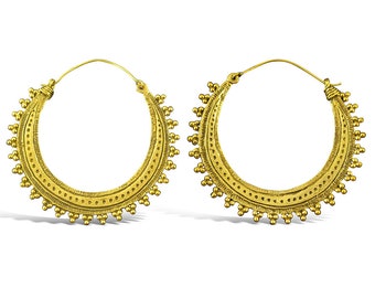 Hilltribe Hoops - L/Brass Earrings