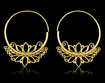 Leia Hoops - M/Brass Earrings