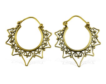 Belissa Hoops - S/Brass Earrings