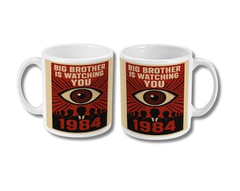 340 g keramisk kaffemugg tekopp Big Brother Is Watching You 1984