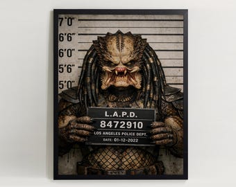 Predator Mugshot Väggposter Endast digital nedladdning