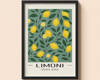Lemon Kitchen Print: Italian Citrus Art, Amalfi Decor (Digital Download)