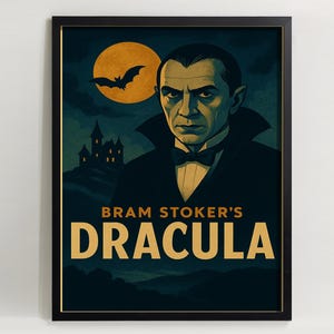 Vintage Dracula Art Print: Gothic Horror Wall Decor