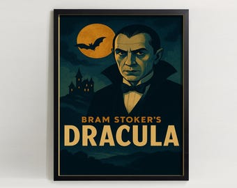 Vintage Dracula Movie Poster: Gothic Horror Wall Art, Matte Finish