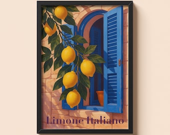 Amalfi Coast Lemon Tree Print: Italian Kitchen Wall Art (Digital Download)