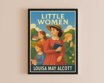 Väggkonsttryck med "Little Women"-motiv, affisch/vykort. (Digital nedladdning)