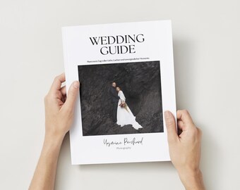 Modello di progettazione Canva · Guida per matrimoni - Fotografia di matrimonio (80 pagine) · Modello di progettazione, layout e testo per fotografi · Tedesco