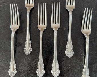 Vintage Oneida Community Silver Plate Forks in Avalon Pattern