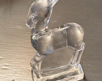 Fostoria Glass Standing Deer