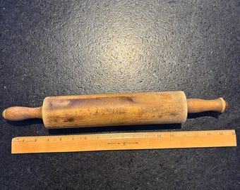Vintage Wooden Rolling Pin WIth Two Different Handles