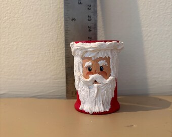Sweet Handmade Thread Spool Santa