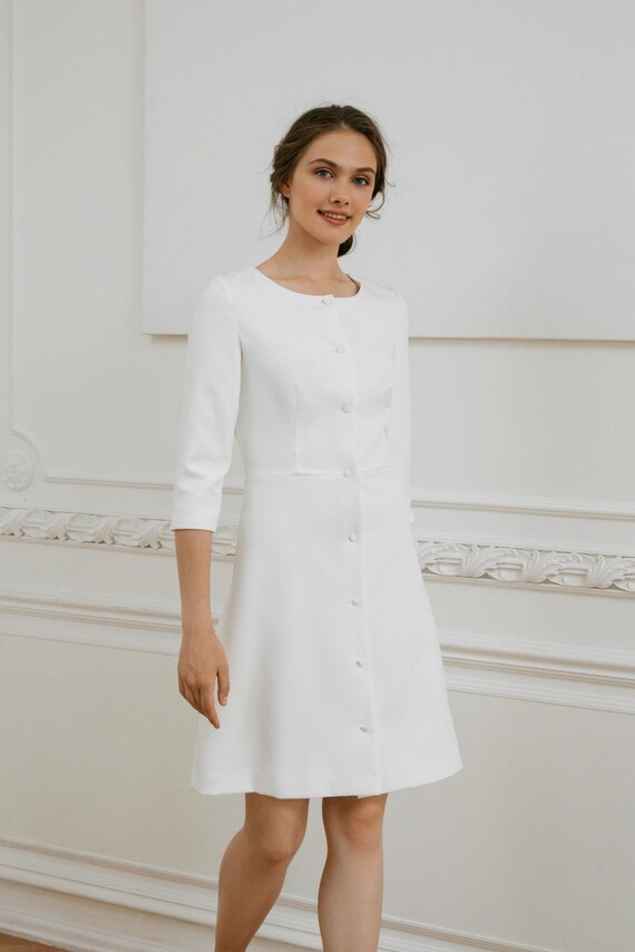 knee length dresses for ladies Coconut Sleeveless Button Down Mini Dress main image 0