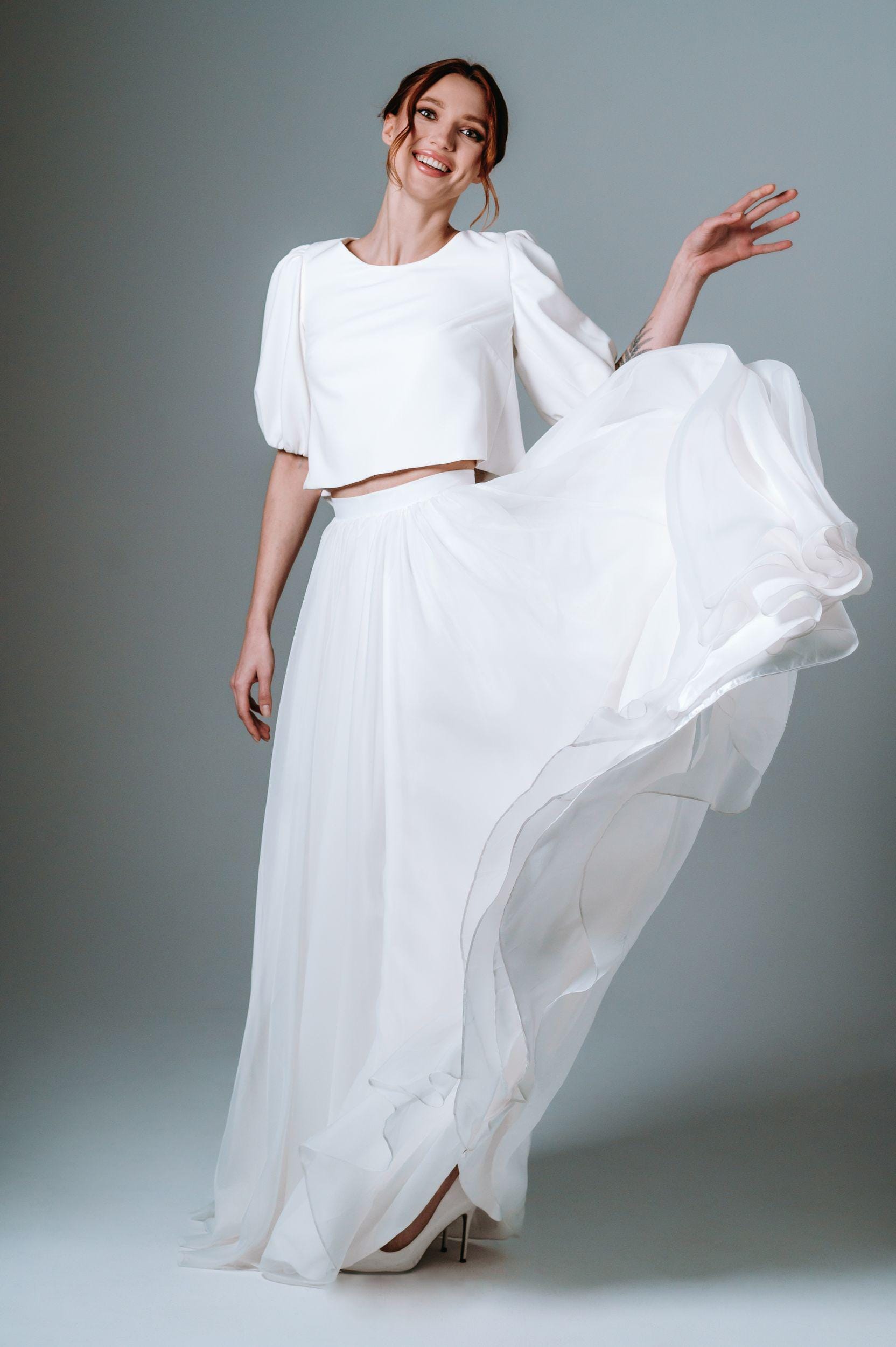Two Piece Wedding Dress