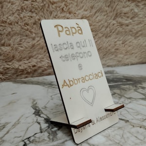 File .svg Porta Cellulare Smartphone, festa del papà, regalo, ricorrenza. Taglio Laser Legno 4mm