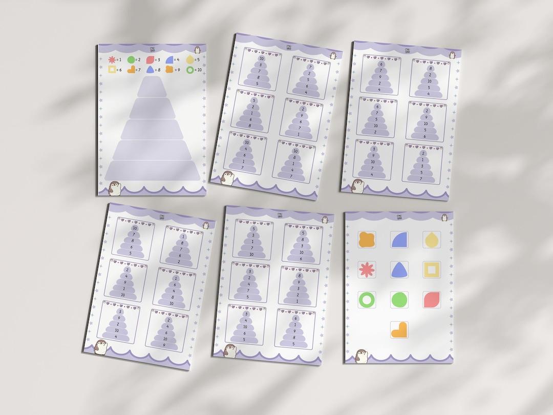 Printable Shape Coding Pyramid - Etsy