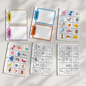 Seasons Matching Game – Sort Objects to the Right Season | Printable Preschool Sorting Activity