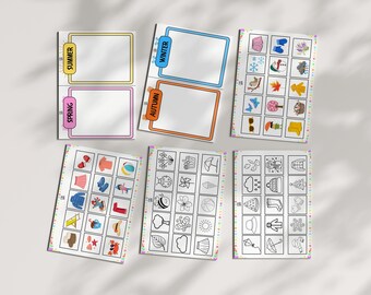 Seasons Matching Game – Sort Objects to the Right Season | Printable Preschool Sorting Activity