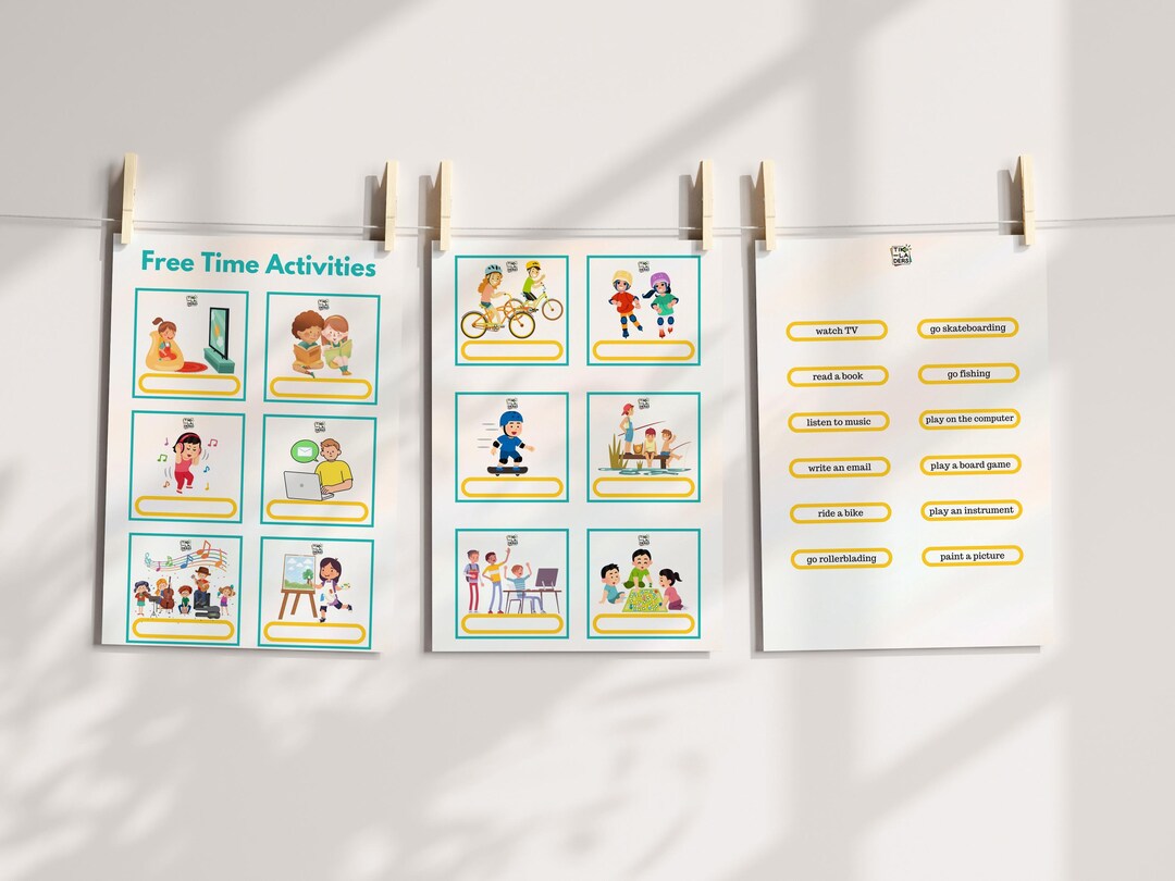 Free Time Activities English - Etsy