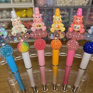 Care Bear Beaded Pen: Refillable Ink