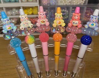 Care Bear Pens | Care Bear Beaded Pens | Care Bears