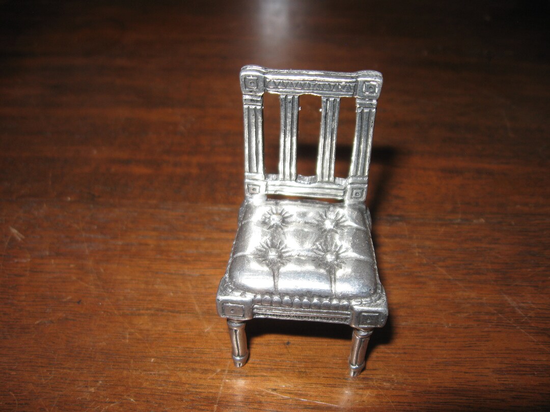 Kirk Stieff Pewter Chair Williamsburg Reproduction for a Etsy