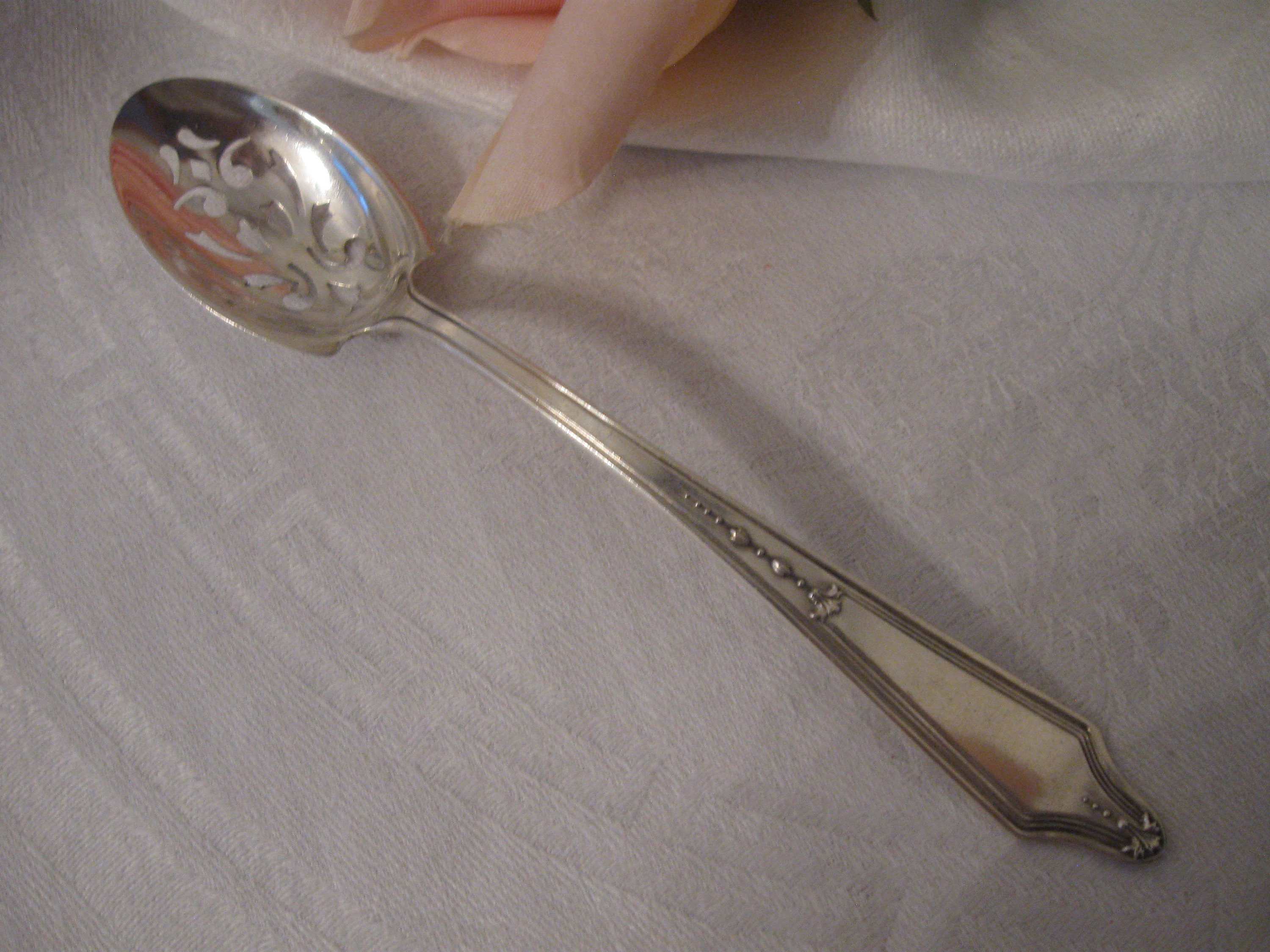 Antique Sterling Slotted Spoon 1908 Sterling Silver Mfg Co Etsy UK