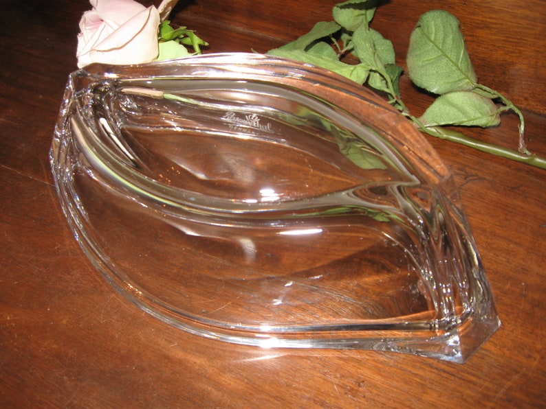 SALE Rosenthal Crystal Contemporary Bowl Vase 11 Long 5 Etsy
