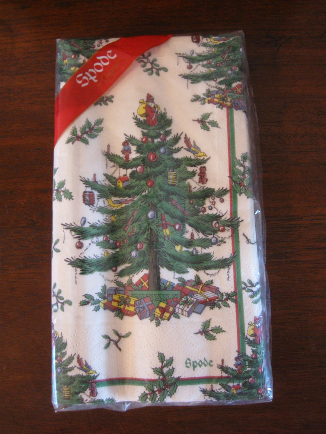 Vintage Spode Christmas Tree Paper Napkins Guest Towels 15 by Etsy