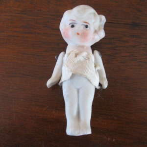 Vintage Bisque Doll Miniature Boy in Top Hat Japan